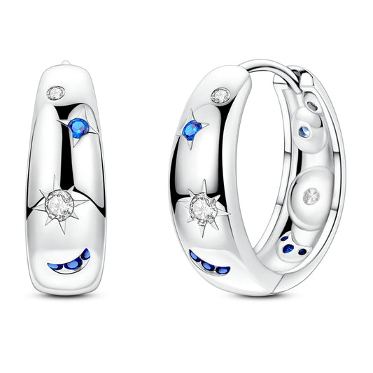 Medium Sun, Moon and Stars Earrings