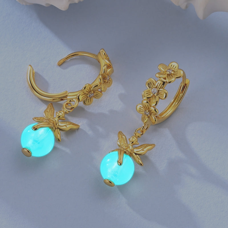 Luminous Flower Elf Earrings