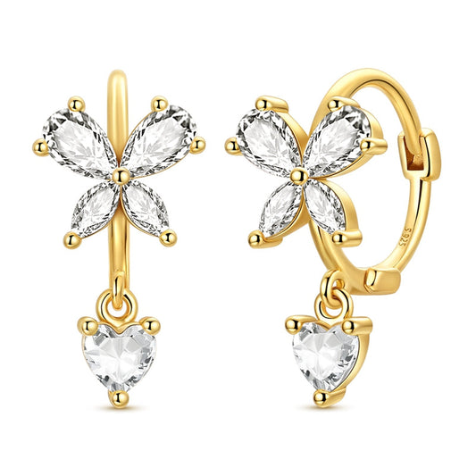 Butterfly Heart Earrings