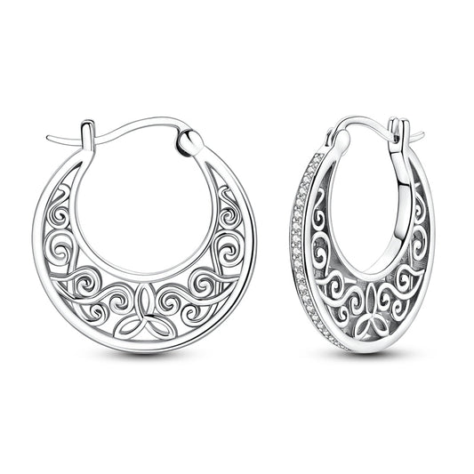Sparkling Vintage Patterned Earrings
