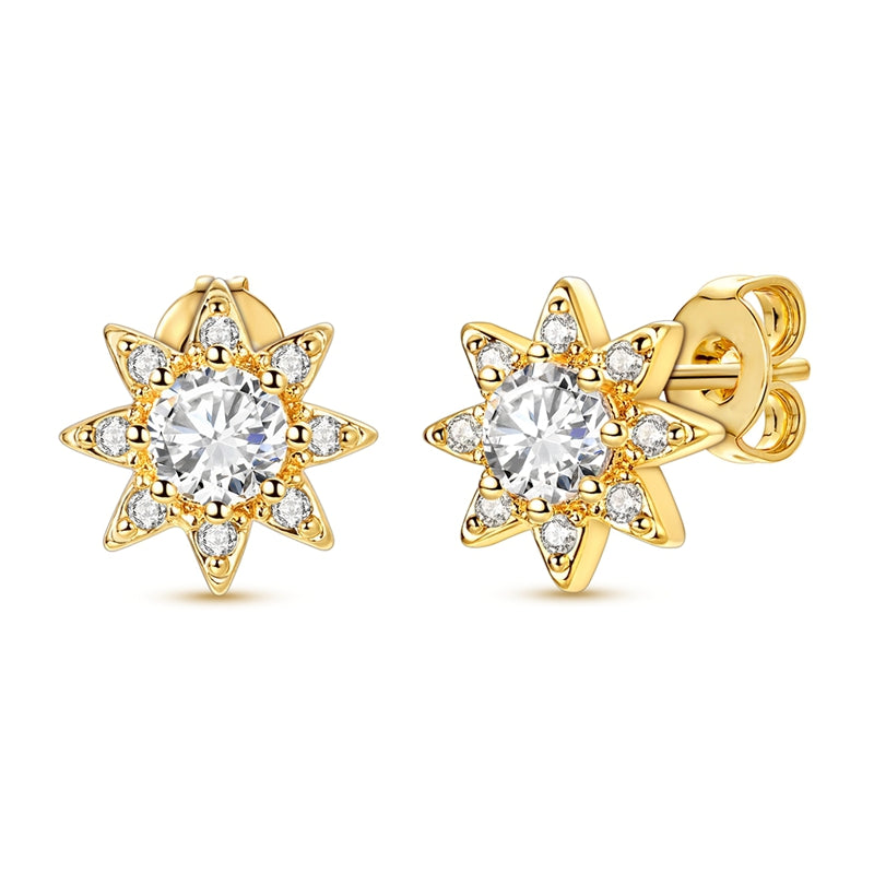Gold Sun Earrings