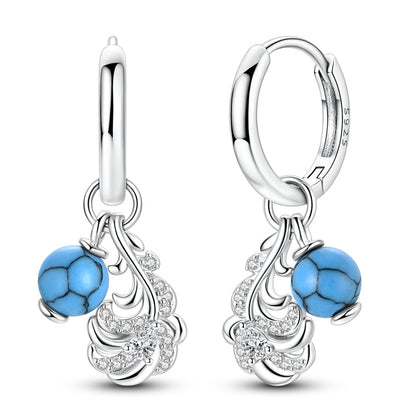 Feather Turquoise Earrings