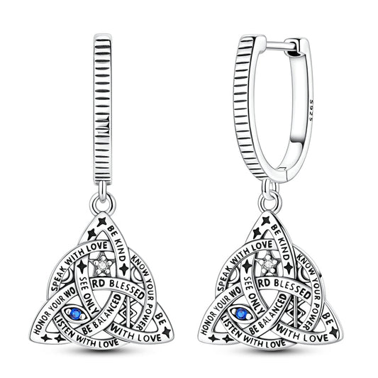 Celtic Knot Symbol Drop Earrings