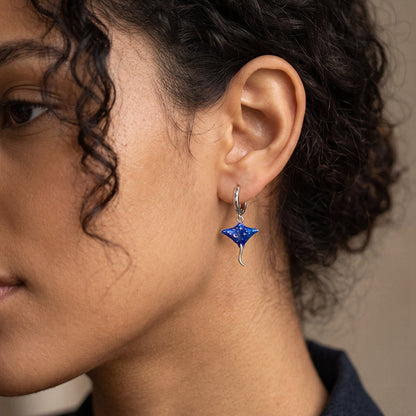 Glow-In-The-Dark Manta Ray Earrings