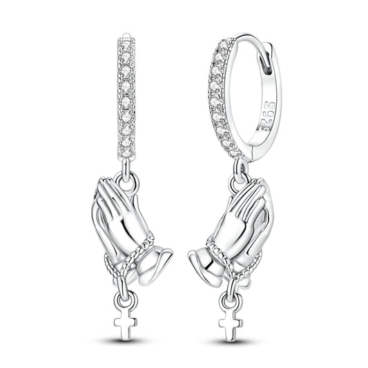 Sparkling Praying Hands Earrings