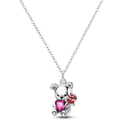 Valentine's Day Confession Bear Necklace