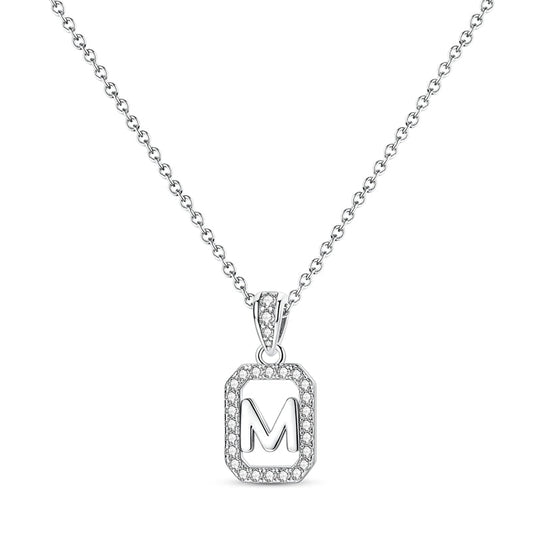 Sparkling Letter M Necklace