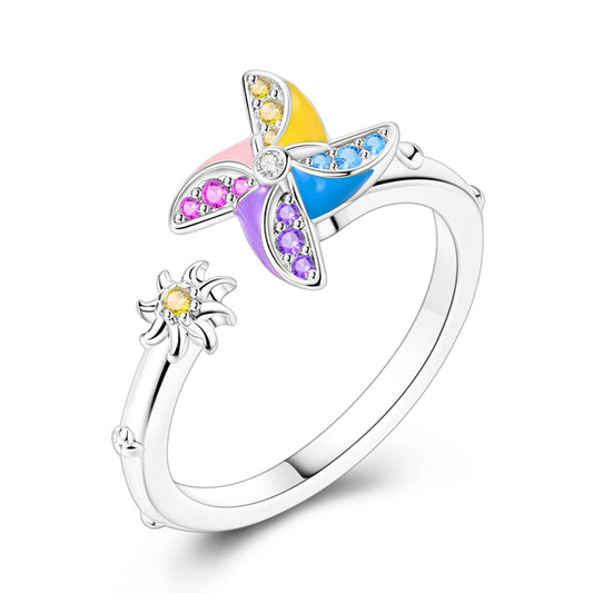 Spring Spinning Windmill Ring