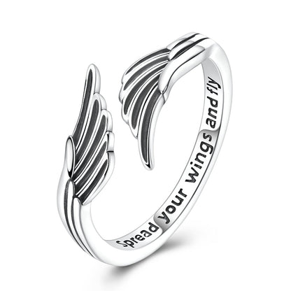 Angel Wings Open Ring