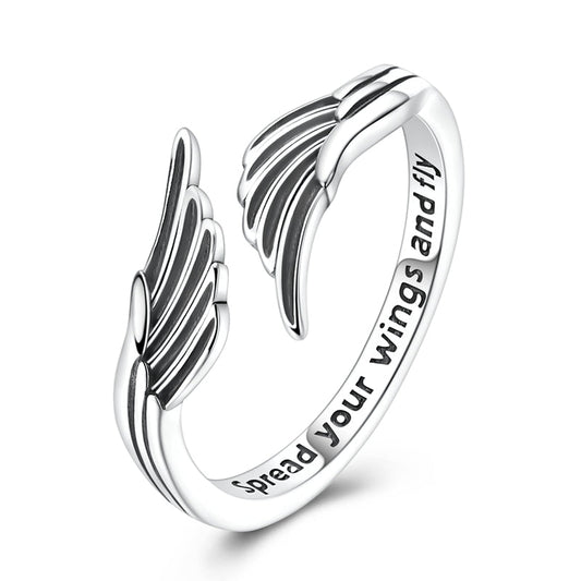 Angel Wings Open Ring