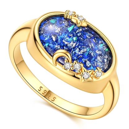 Gold Starry Moonlight Ring
