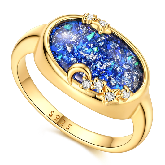 Gold Starry Moonlight Ring
