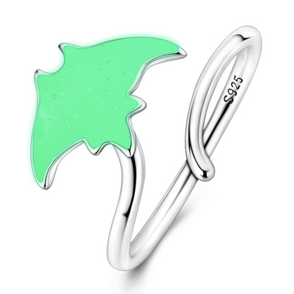 Glow-In-The-Dark Manta Ray Open Ring