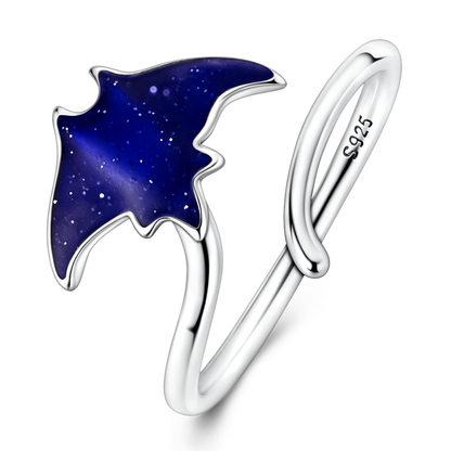Glow-In-The-Dark Manta Ray Open Ring