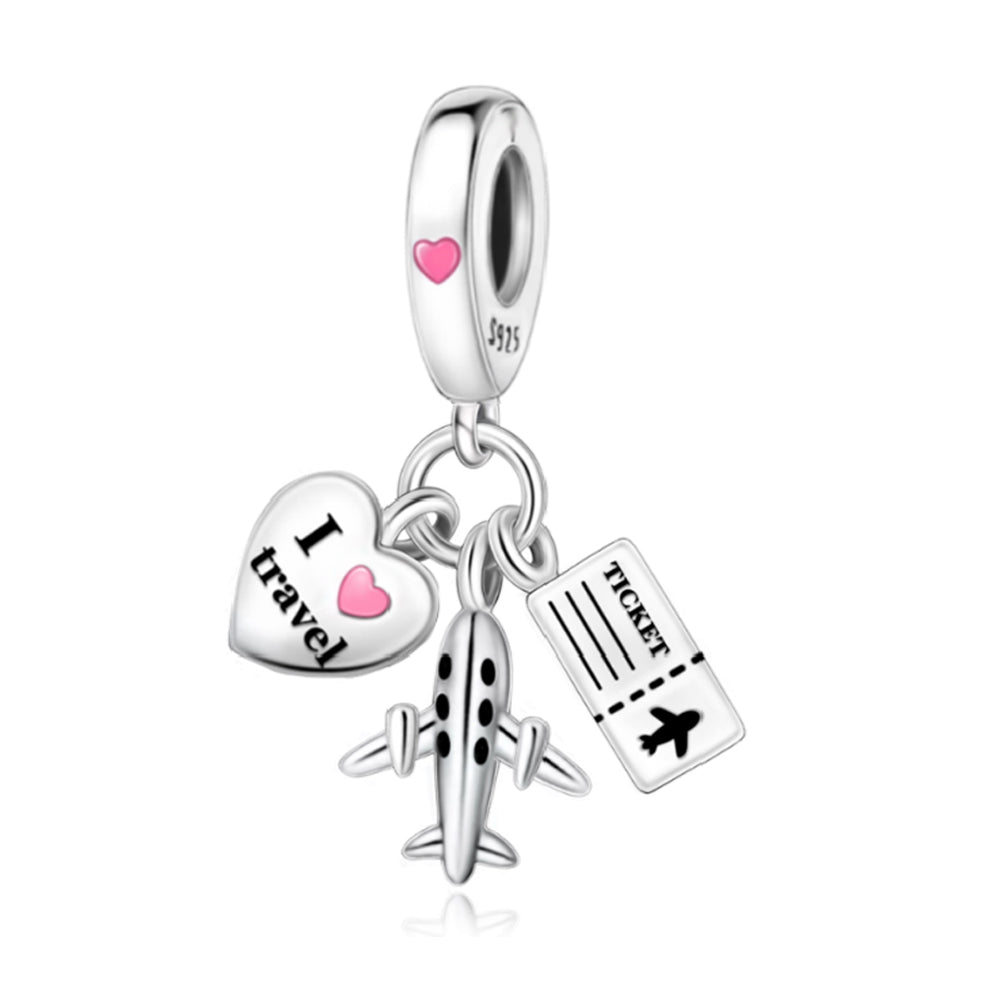 I Love Travel Charm