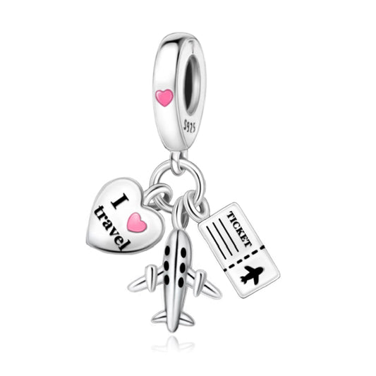 I Love Travel Charm