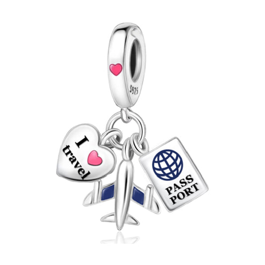 I Love Travel Charm