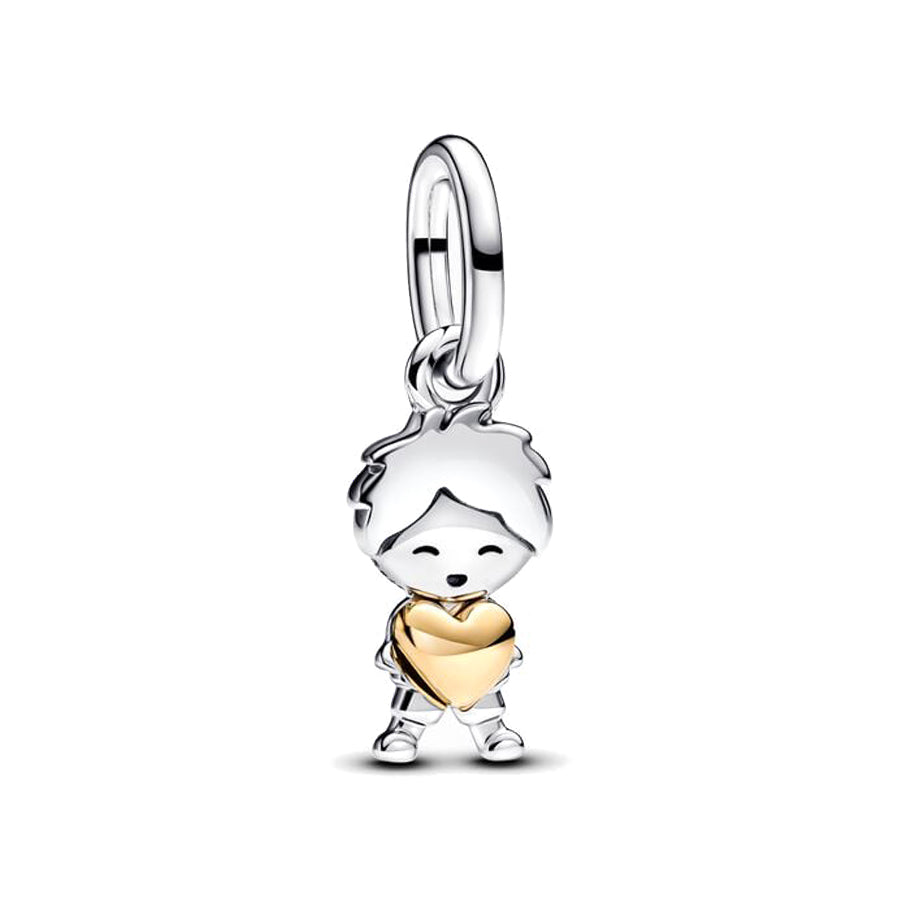 Hug Heart Boy and Girl Charm