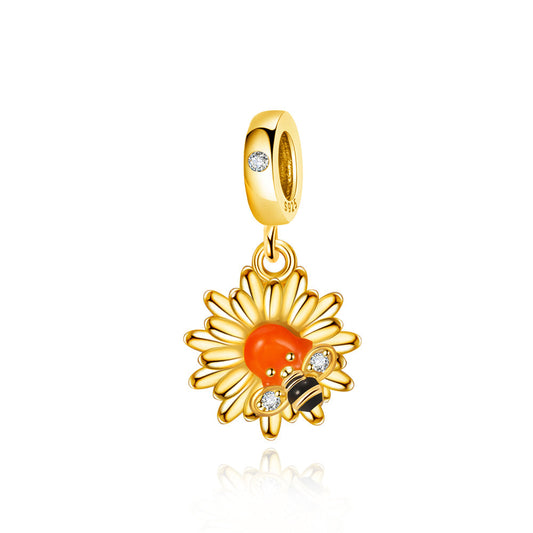 Sunflower and Bee Charm