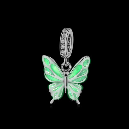 Green Luminous Butterfly Charm