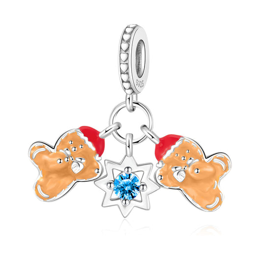 Christmas Gingerbread Man 3-Piece Charm Set
