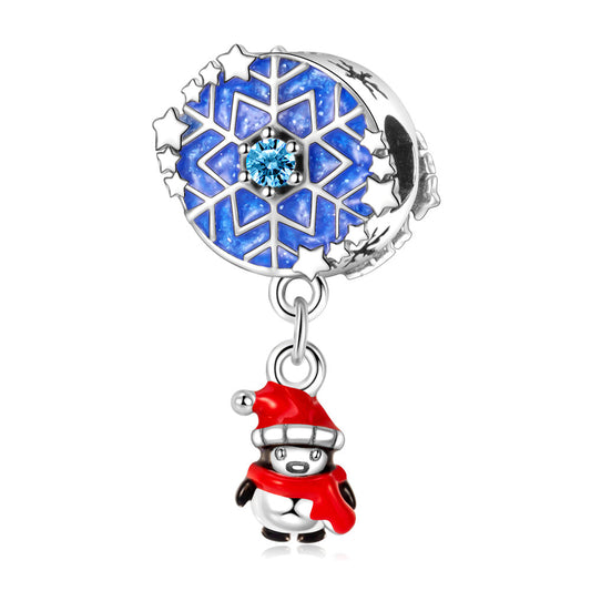 Snowy Penguin Christmas Charm