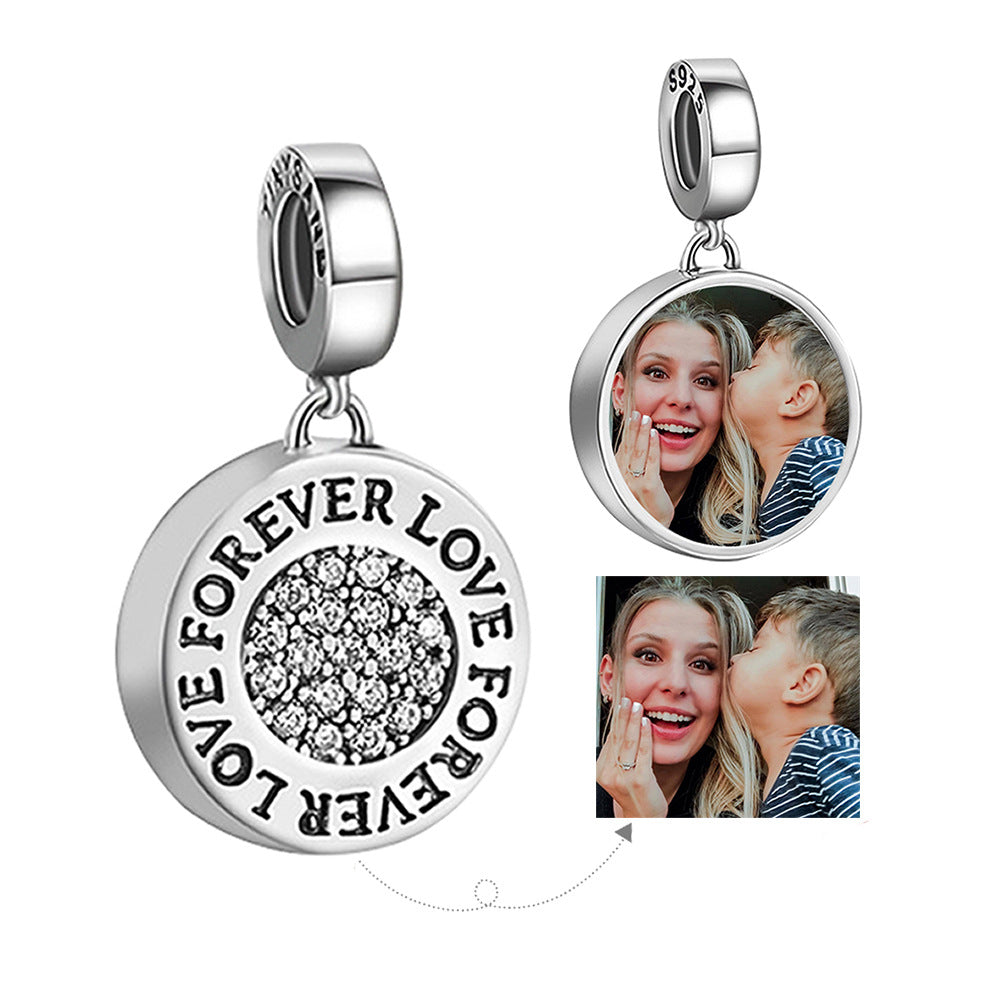 Personalized Custom Photo Forever Love Charm - Ships Separately