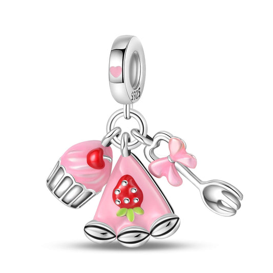 Afternoon Tea Strawberry Cake Charm