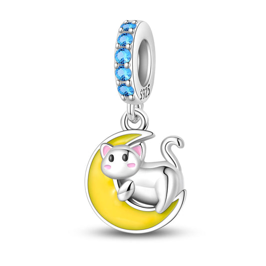 Creative Animal Moon Cat Charm