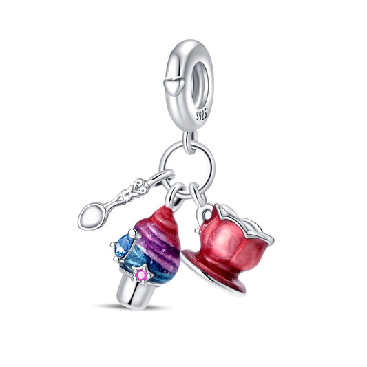 Afternoon Tea Ice Cream Milk Tea Cup 3-Piece Charm Set