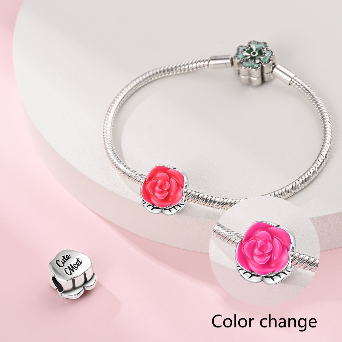 Romantic Sweet Rose Charm