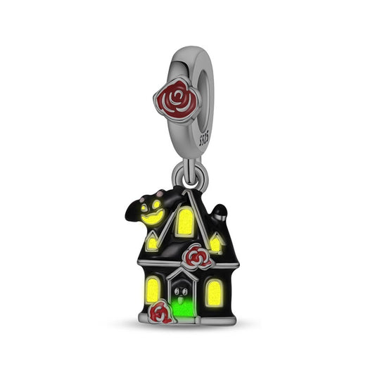 Halloween Bat Haunted House Charm