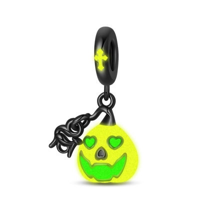 Luminous Pumpkin Face Charm