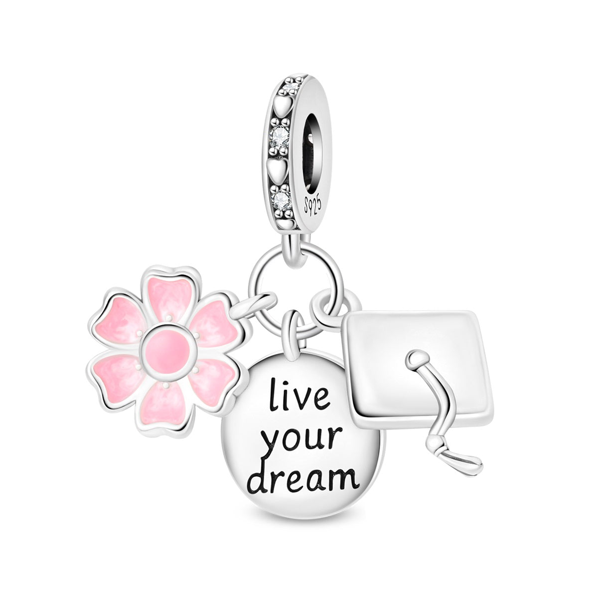 A Perfect Graduation 3-Piece Charm Set