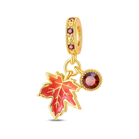 Autumn Maple Leaf 2-Piece Charm Set
