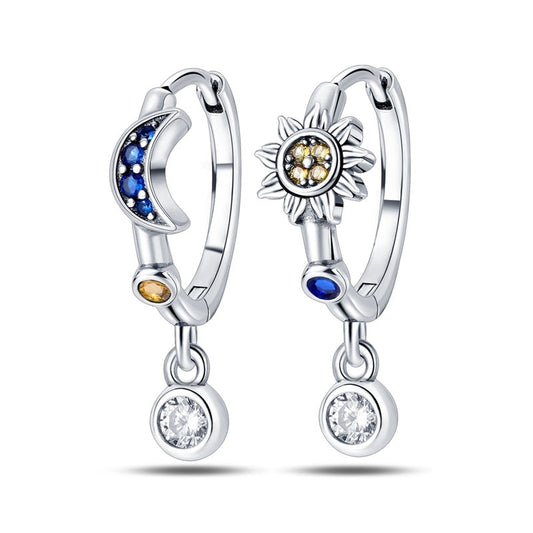 Star and Moon Earrings