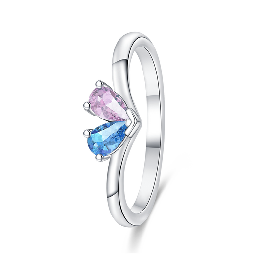 Two-Tone Heart Ring