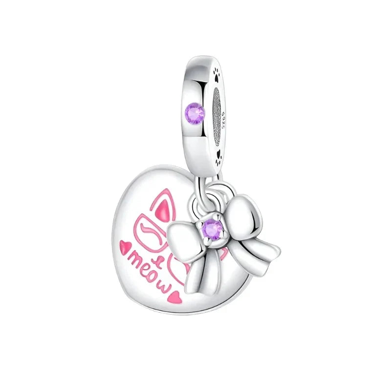 Meow Heart Charm