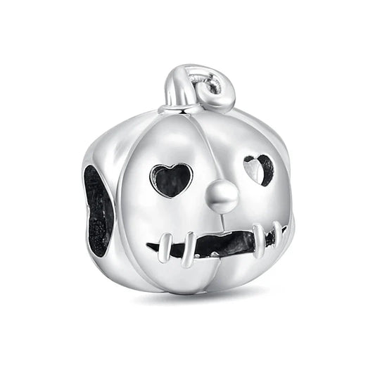 Halloween Silver Pumpkin Charm