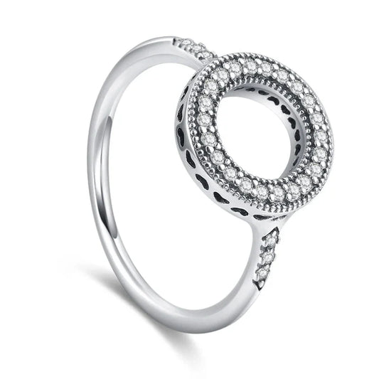 Circled Love Sterling Ring