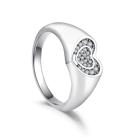 Chuck Heart Sterling Ring