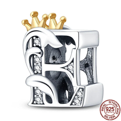 Personal Letter Crown Charm