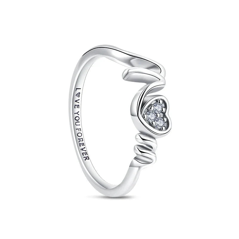 Love You Forever Mom Sterling Ring