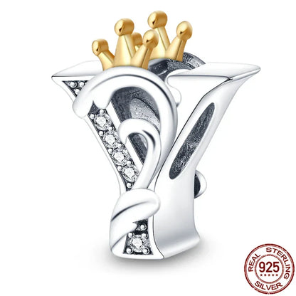 Personal Letter Crown Charm