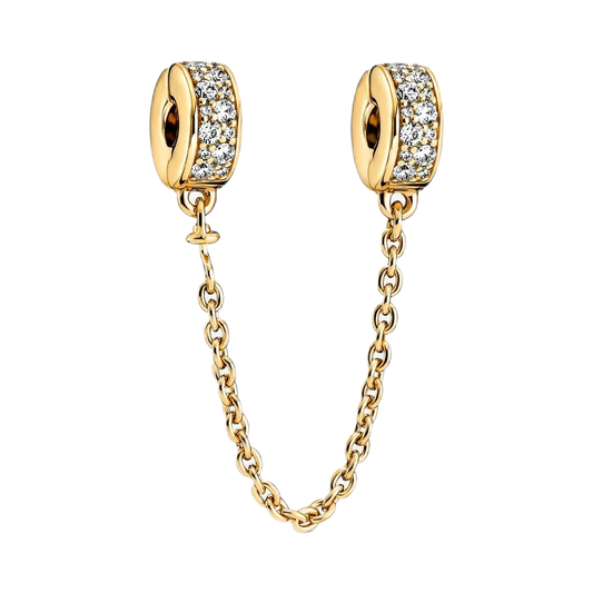 Gold Crystal Safety Chain