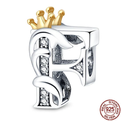 Personal Letter Crown Charm