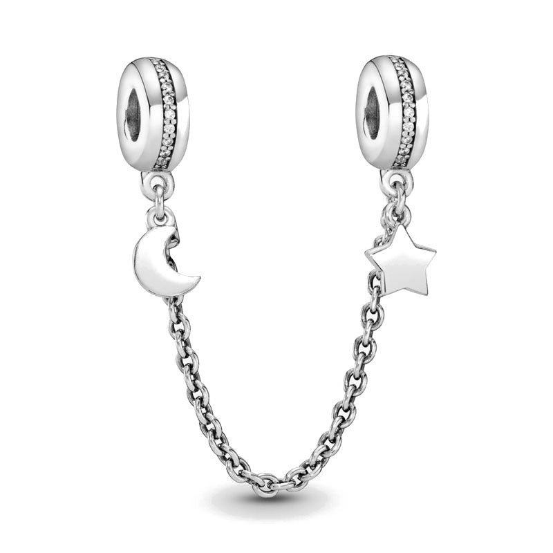 Moon and Star Safety Chain