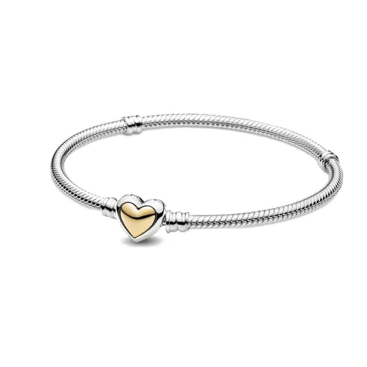 Gold Heart Charm Bracelet