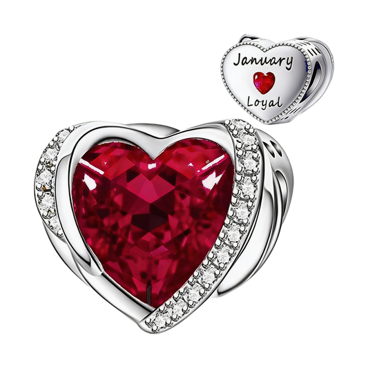 Birthstone Heart Charm