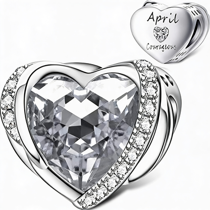 Birthstone Heart Charm